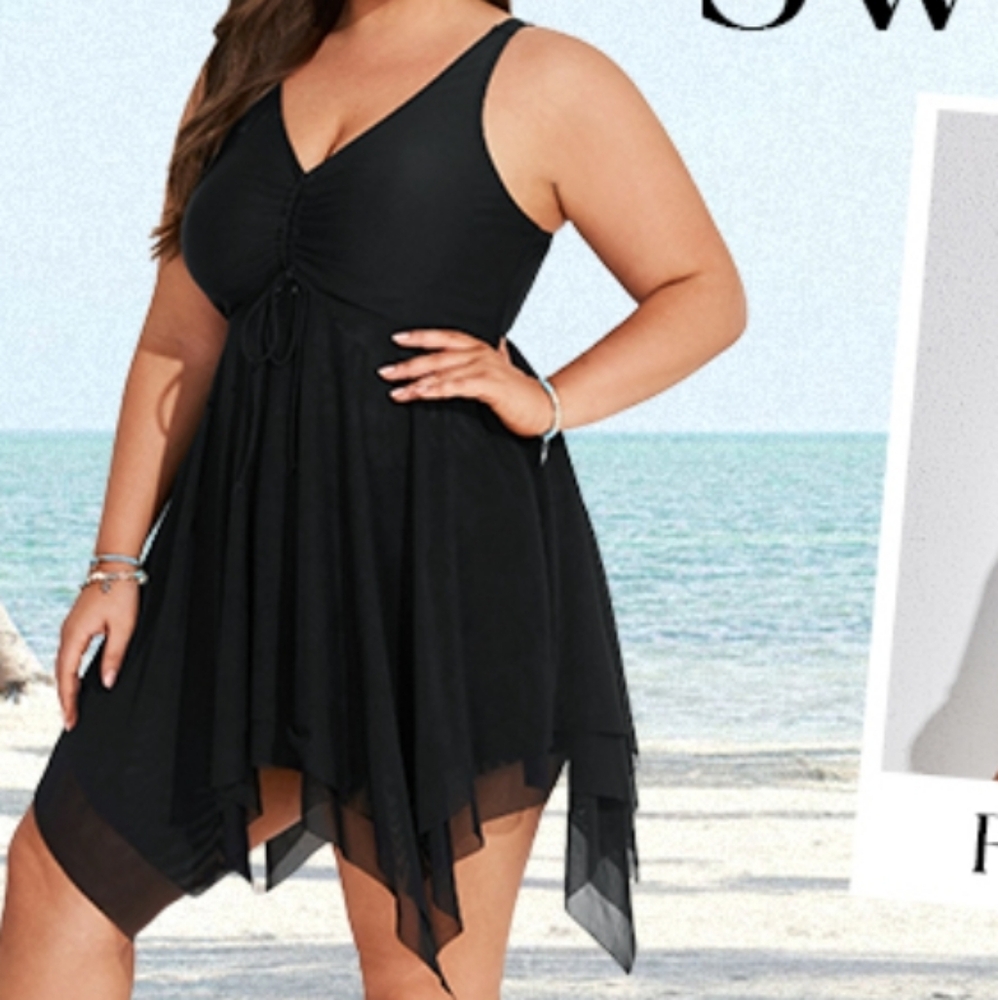 HANNA NIKOLE 2 Piece Cut Out Tankini Swimsuit